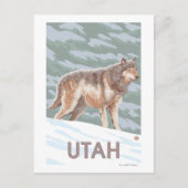 Gray Wolf StandingUtah Postkarte (Vorderseite)