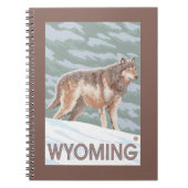 Gray Wolf StandingWyoming Notizblock (Vorderseite)