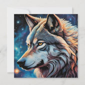 Gray Wolf Starry Night Portrait (Vorderseite)
