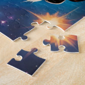 Gray Wolf Starry Night Portrait Puzzle (Seite)