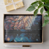 Gray Wolf Starry Night Portrait Seidenpapier (Geschenk)