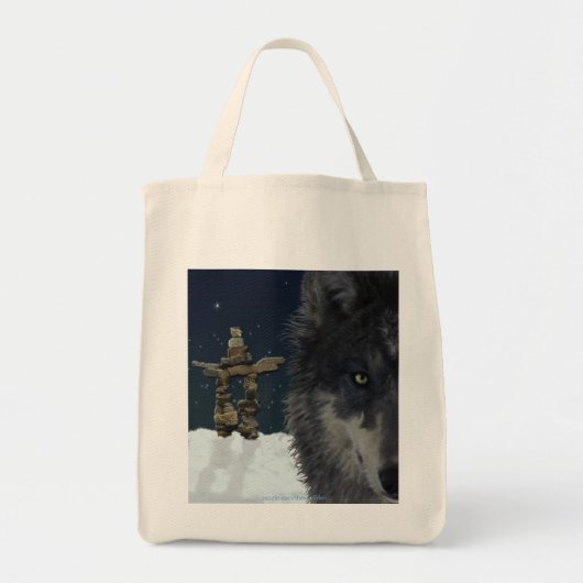 GRAY WOLF, STARS & INUKSHUK Carry-Bag Collection Tragetasche (Vorne)