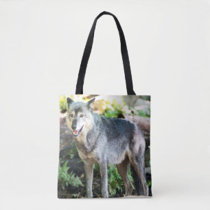 Gray Wolf Stehend alleine Tasche