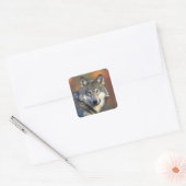 Gray Wolf Sticker (Square) (Umschlag)