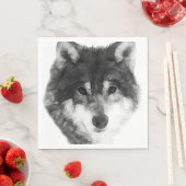 Gray Wolf stilvoll Serviette (Beispiel)