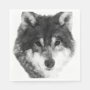 Gray Wolf stilvoll Serviette