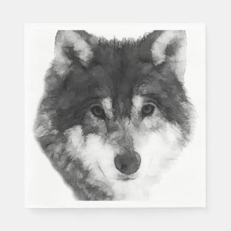 Gray Wolf stilvoll Serviette