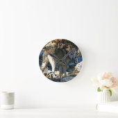 Gray Wolf & Stony Creek Foto Clock Runde Wanduhr (Zuhause)