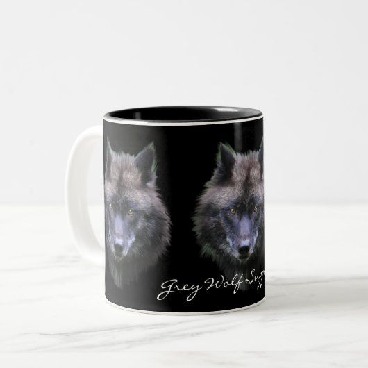 GRAY WOLF SUPPORTER Wildlife Gift Tasse (Vorderseite Links)