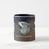 GRAY WOLF SUPPORTER Wildlife Gift Tasse (Zentrum)