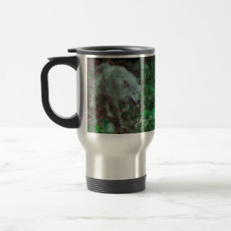 GRAY WOLF Supporter Wildlife Gift Travel Mug Reisebecher
