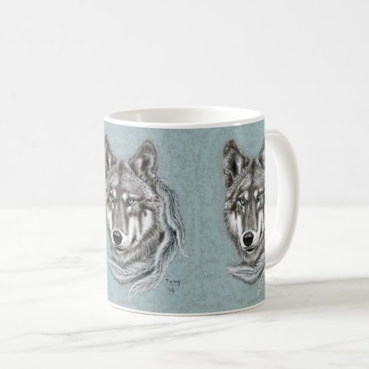 Gray Wolf Tasse (VorderseiteRechts)