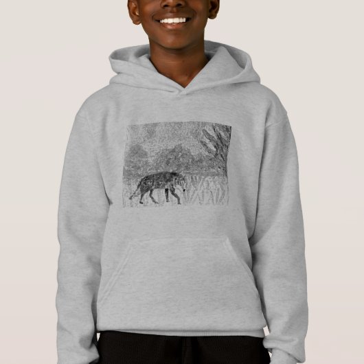 Gray Wolf Wild Animal Hoodie (Vorderseite)
