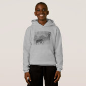 Gray Wolf Wild Animal Hoodie (Vorne ganz)