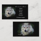 Gray Wolf Wildlife and Nature Design Visitenkarte (Vorne/Hinten)