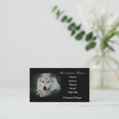 Gray Wolf Wildlife and Nature Design Visitenkarte (Stehend Vorderseite)