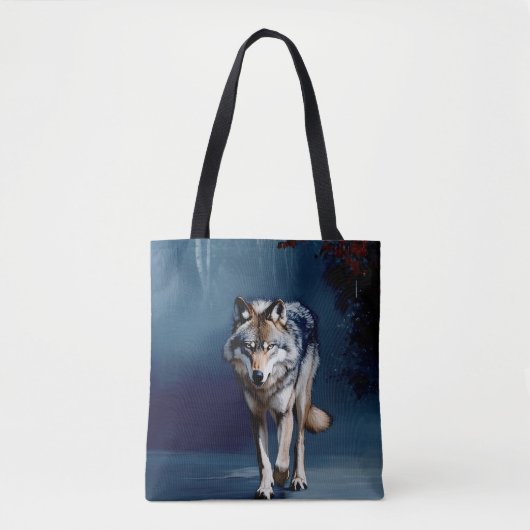Gray Wolf Wildlife Art Tasche (Vorderseite)