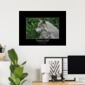 Gray Wolf Wildlife Foto Portrait Poster (Heimbüro)