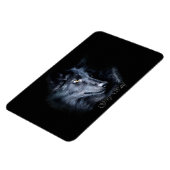 Gray Wolf Wildlife Portrait auf einem Flexi Magnet (Linke Seite)