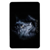 Gray Wolf Wildlife Portrait auf einem Flexi Magnet (Vertikal)