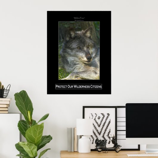 GRAY WOLF Wildlife Support Poster (Heimbüro)