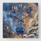 GRAY WOLF WINTER'S RANGER QUADRATISCHE WANDUHR (Vorderseite)