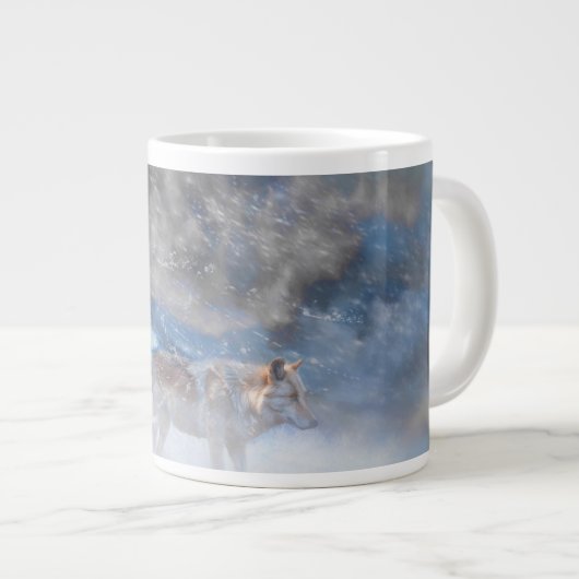 Gray Wolf "WOLF TERITORIES" 20oz Jumbo-Tasse (Vorderseite Rechts)