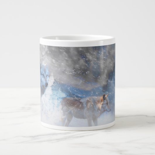 Gray Wolf "WOLF TERITORIES" 20oz Jumbo-Tasse (Vorderseite)