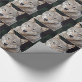 Gray Wolf Wrapping Paper Geschenkpapier (Ecke)