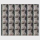 Gray Wolf Wrapping Paper Geschenkpapier (Flach)