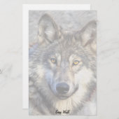 Gray-Wolf-Würde Briefpapier (Vorne/Hinten)
