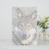 Gray-Wolf-Würde Briefpapier (Stehend Vorderseite)