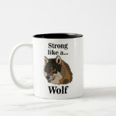 Gray Wolf Zweifarbige Tasse (Links)