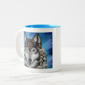 Gray Wolf Zweifarbige Tasse (Vorderseite Links)