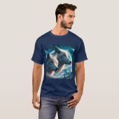 Gray Wolves Blue Mens T-Shirt (Vorne ganz)
