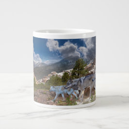 Gray Wolves Familienreise Jumbo-Tasse