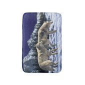 Gray Wolves in Snowy Wintermountains Badematte (Vorderseite Vertikal)