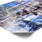 Gray Wolves Painting Fotodruck (Ecke)