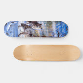 Gray Wolves Painting Skateboard (Horizontal)