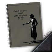 Gray Womens Loss GTrauer Journal Pen Ink Notebook Notizblock