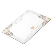 Gray Wood Dusty Floral Pink Apple Lehrer Notizblock (angewinkelt)