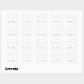 Gray Yellow Confetti Wedding Danke Stickers (Blatt)