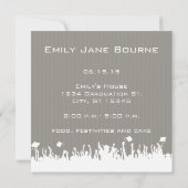 Gray & Yellow Senior Picture Class 2012 Einladung (Rückseite)