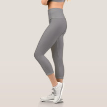 Gray Yoga Capri Leggings für Frauen