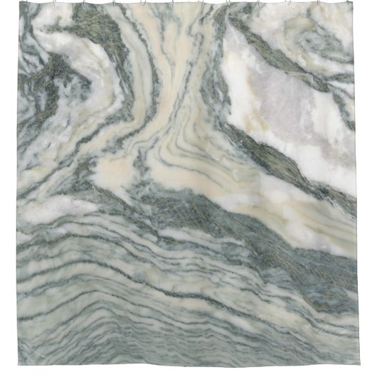 Gray Zebrino Marmorbad Trend Hack Duschvorhang (Vorderseite)