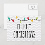 Gray Zickzack Frohe Weihnachten (Vorne/Hinten)