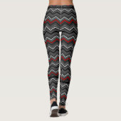 Gray Zig Zag mit schwarzem Striping...Diabetes Leggings (Rückseite)