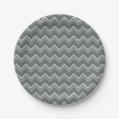 Gray Zig Zags Pappteller (Vorderseite)