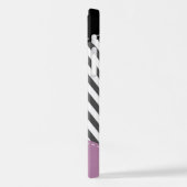 Gray Zigzag, grau Zickzack, Lila, Ihr Name iPhone Hülle (Linke Seite)