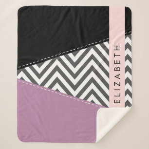Gray Zigzag, grau Zickzack, Lila, Ihr Name Sherpadecke